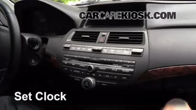 2012 Honda Crosstour EX-L 3.5L V6 Reloj Fijar hora de reloj